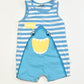 Striped shark romper - Size 1