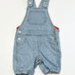 Striped denim overalls - Size 1