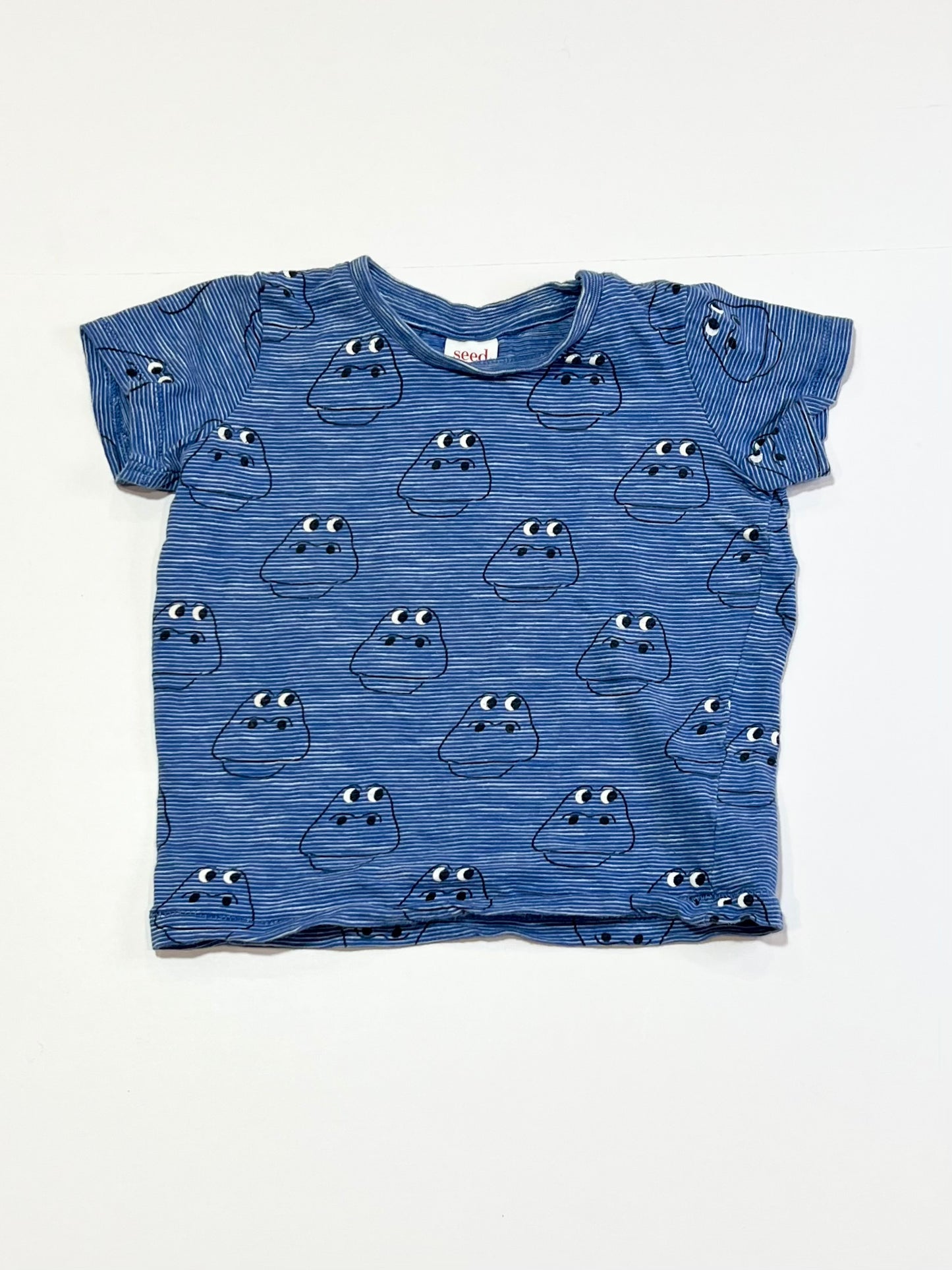 Striped dinosaur tee - Size 1
