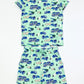 Green trucks pyjamas - Size 2
