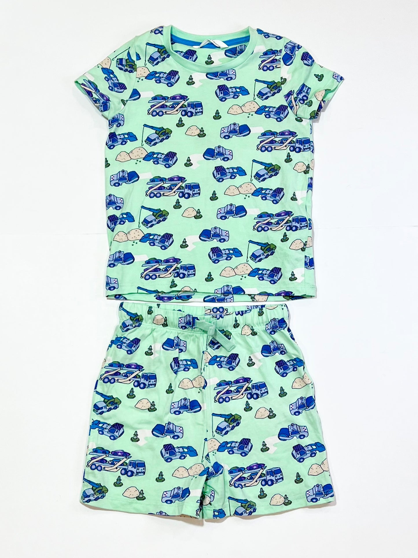 Green trucks pyjamas - Size 2