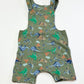 Dinosaur jersey overalls - Size 2