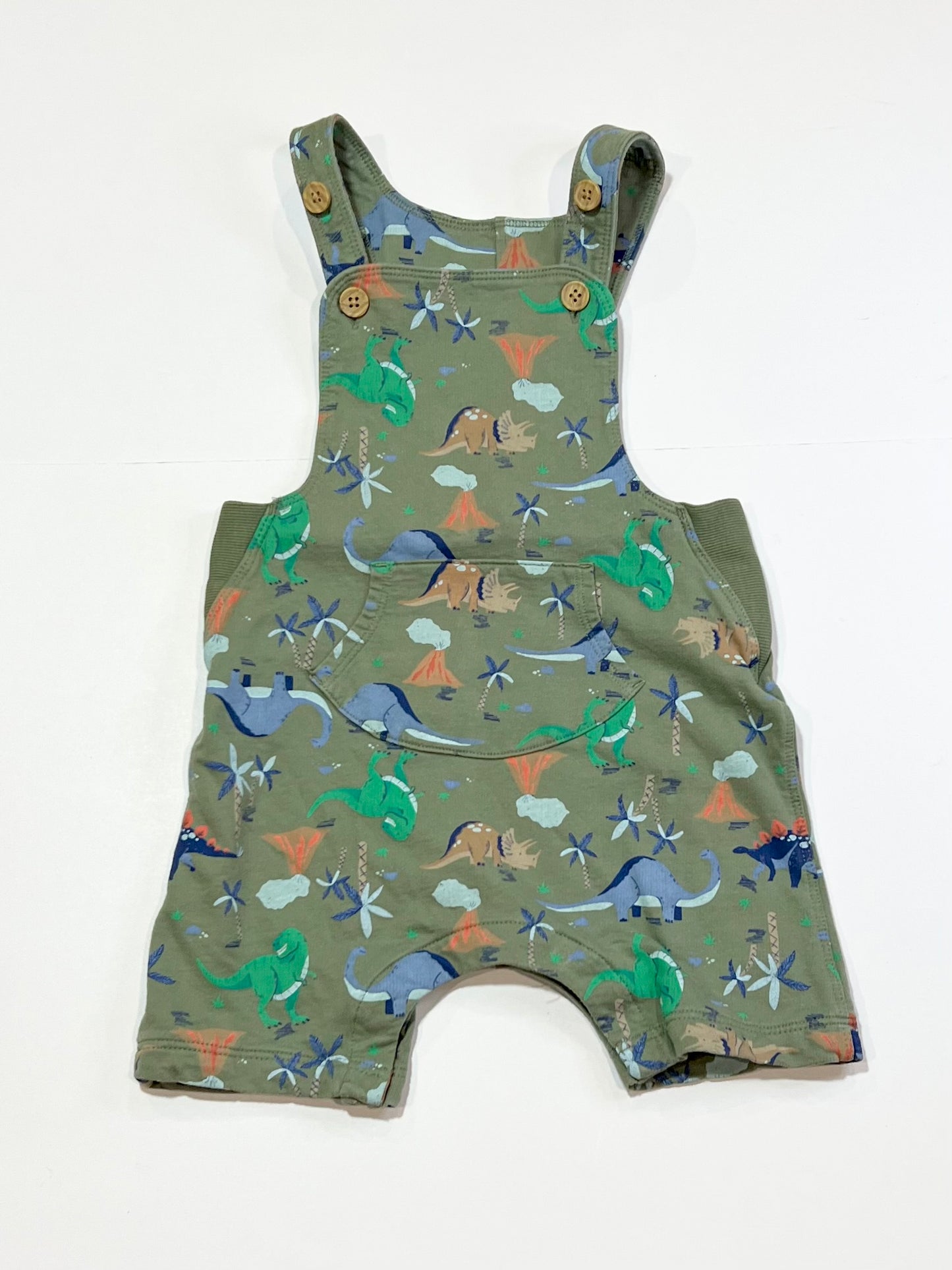 Dinosaur jersey overalls - Size 2