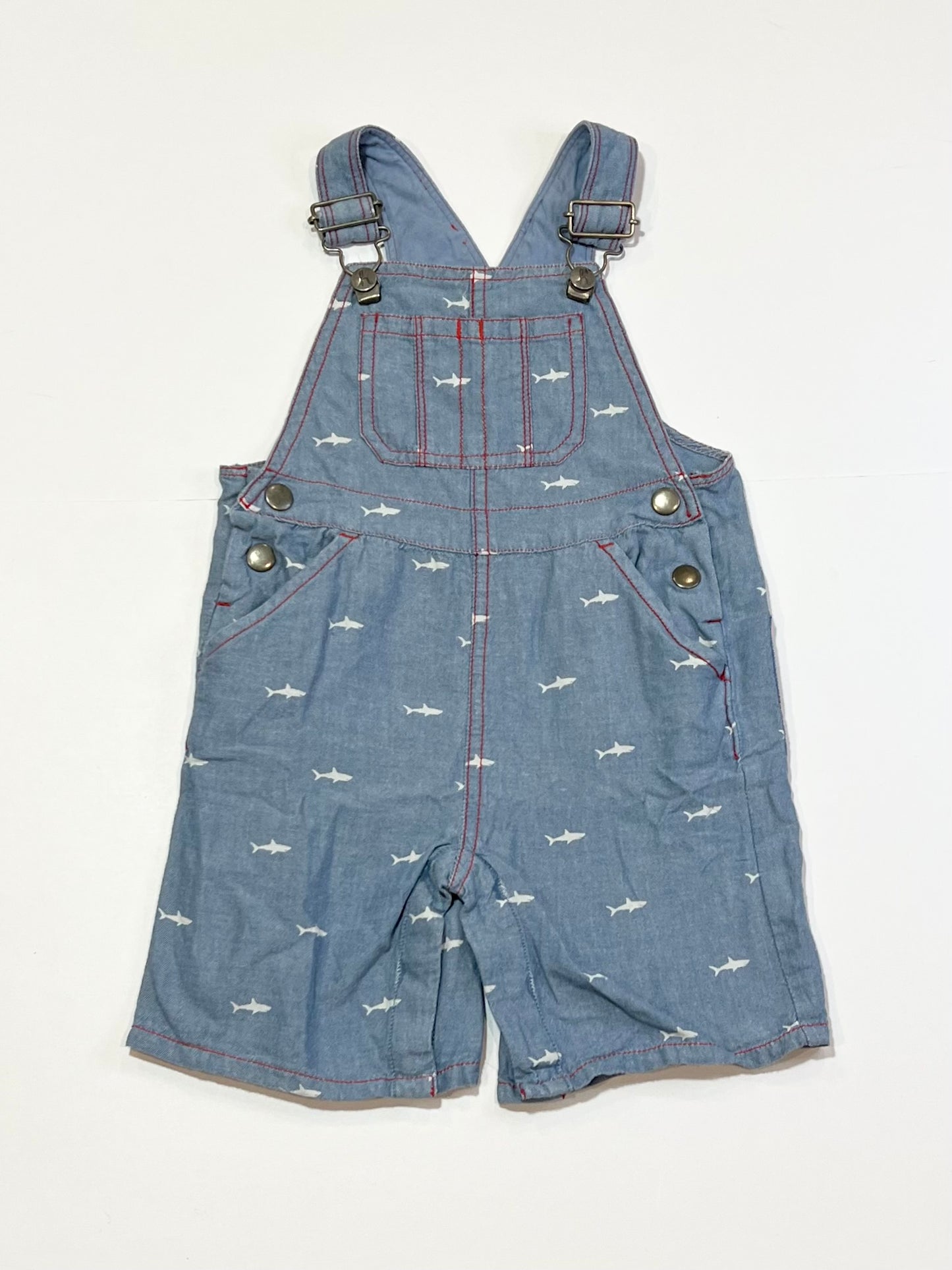 Blue shark overalls - Size 2