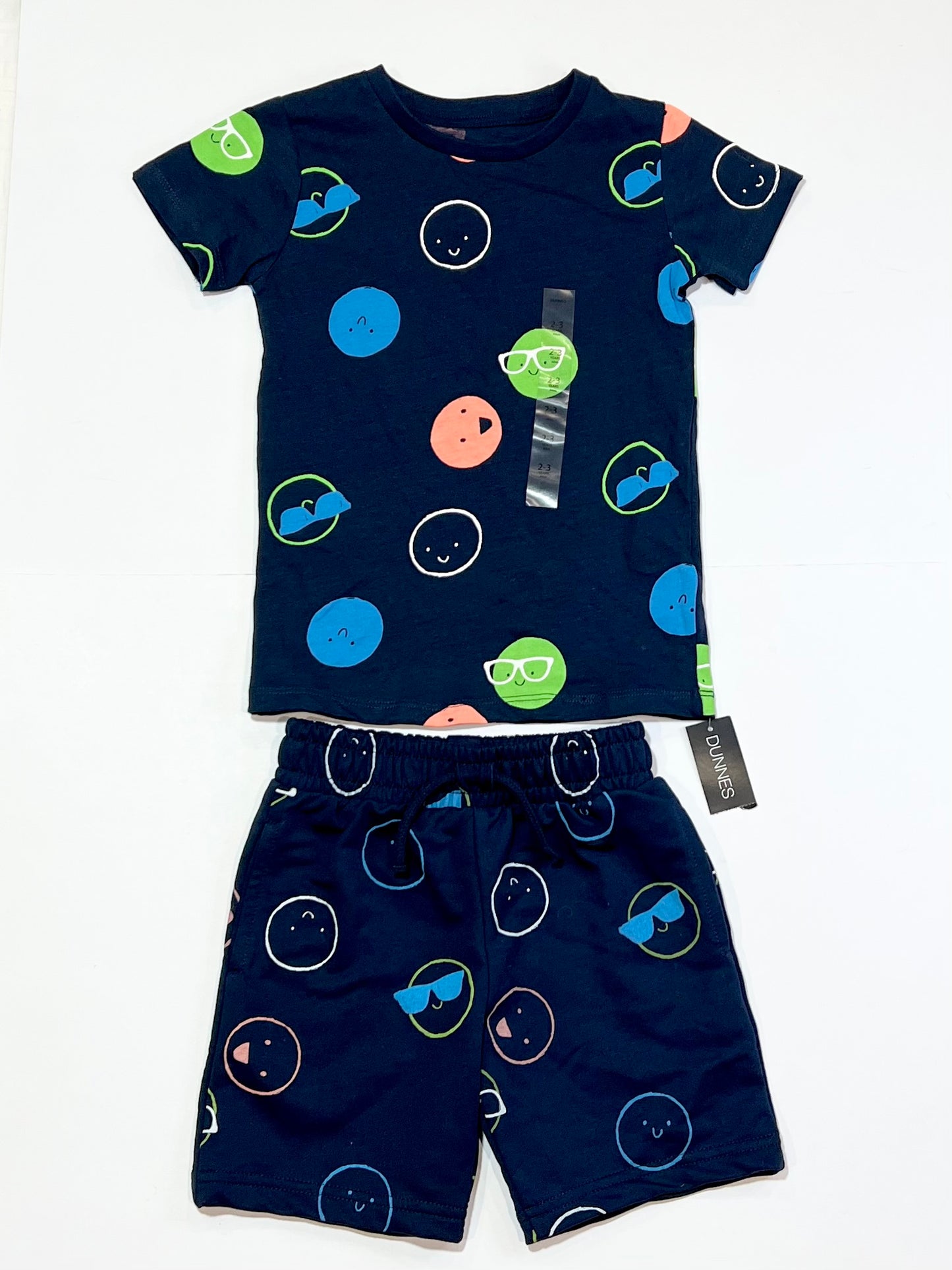 Navy smiley face set - Size 2-3