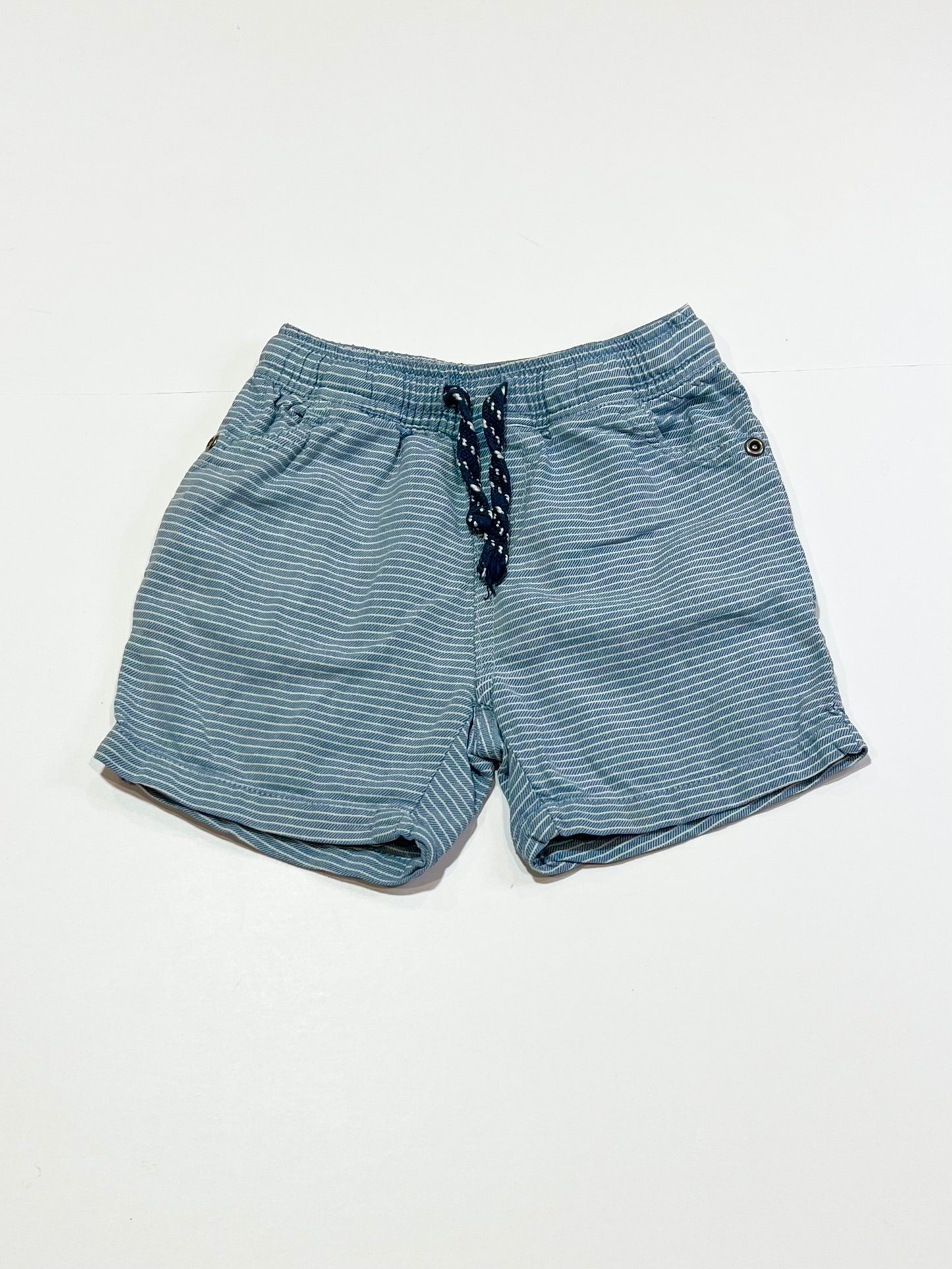 Blue striped shorts - Size 2