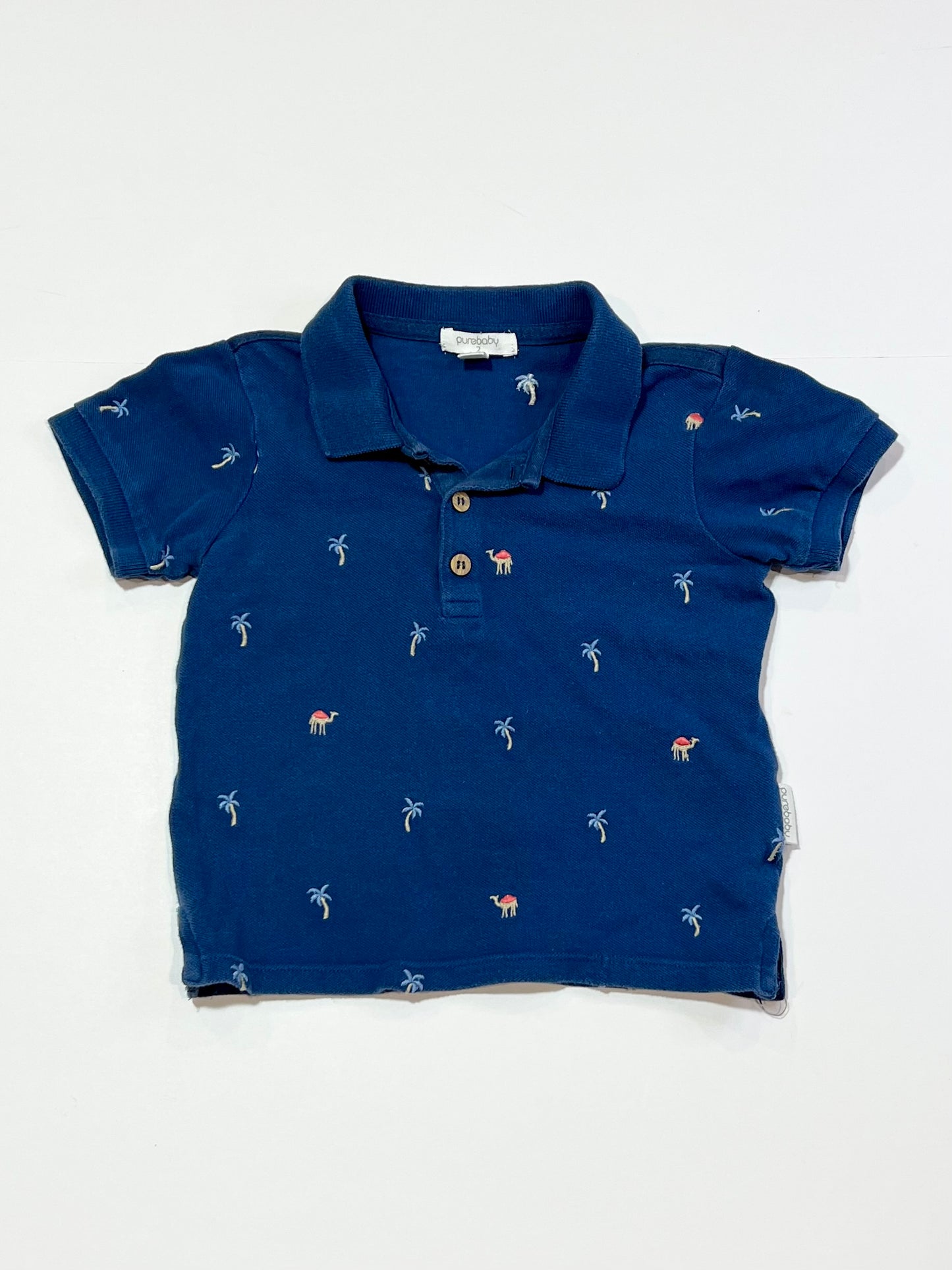 Palms and camels polo top - Size 2