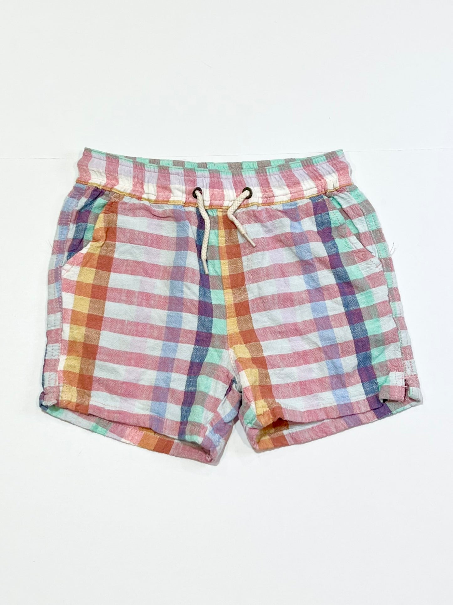 Checkered woven shorts - Size 4