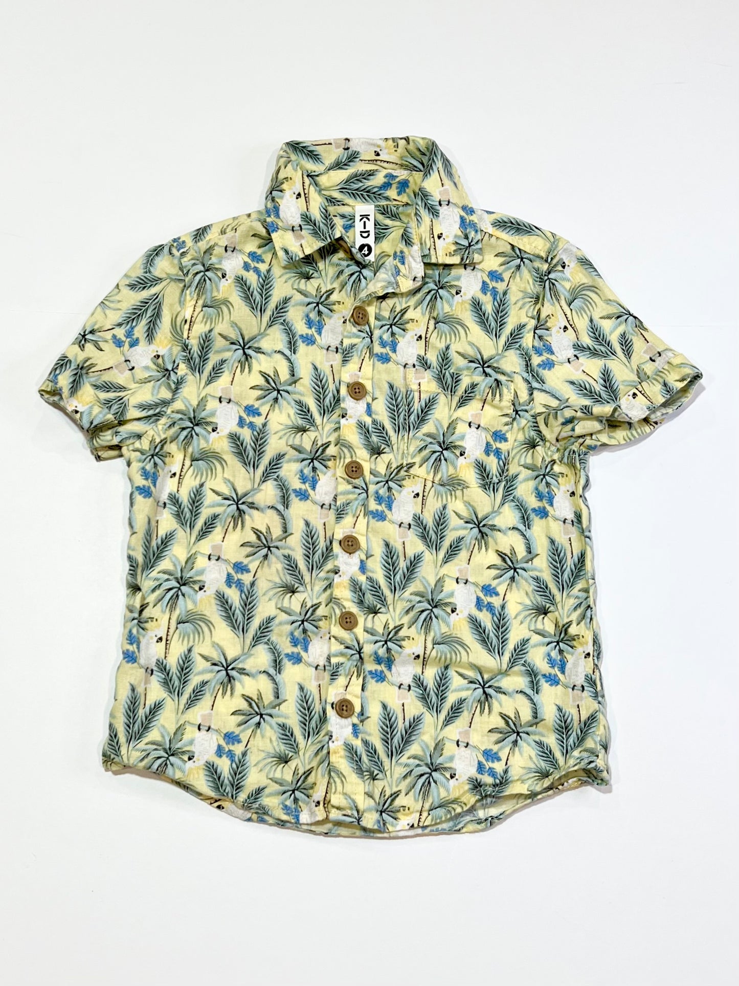 Leafy cockatoo shirt - Size 4