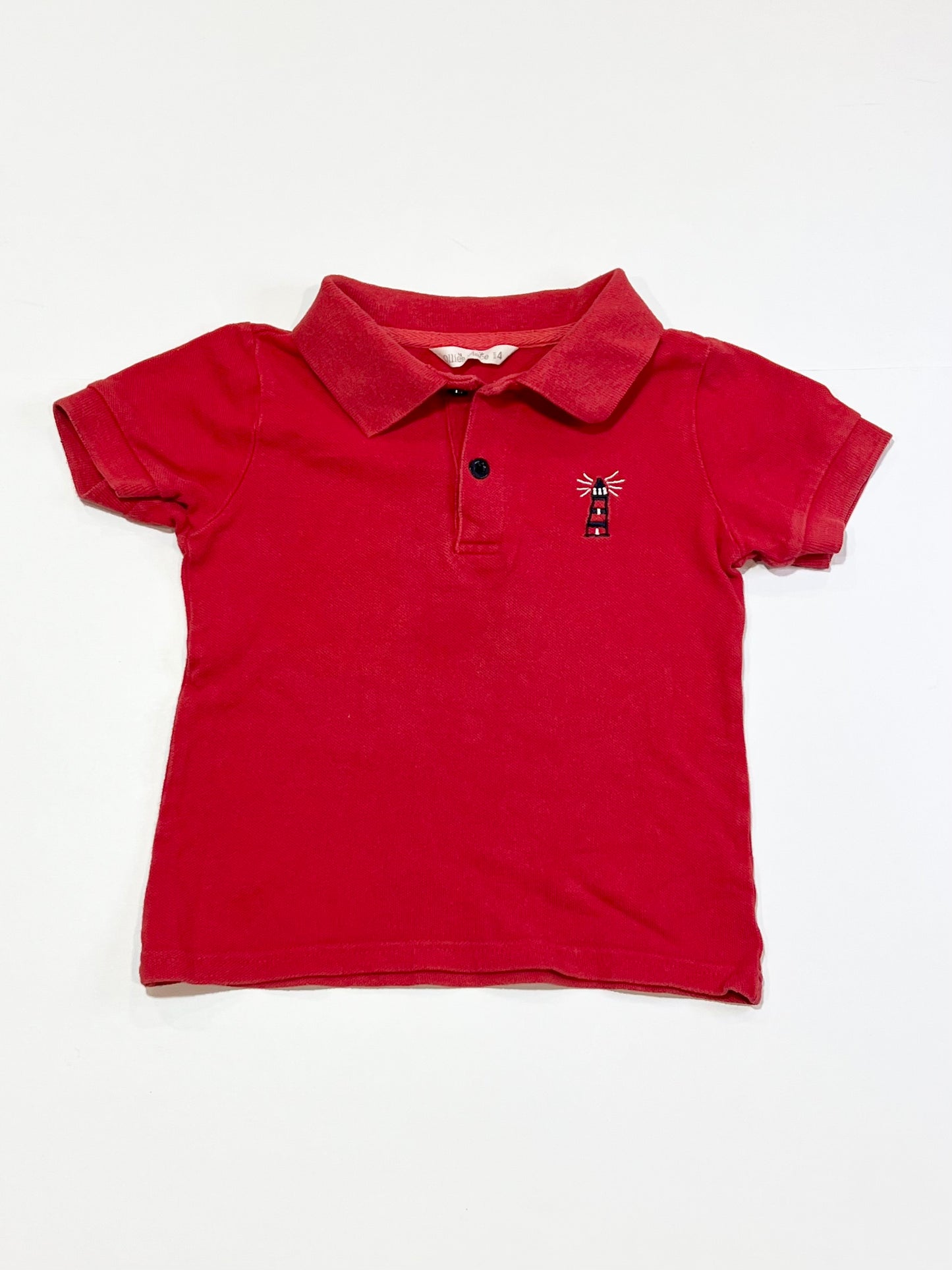 Red polo shirt - Size 4