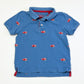 Blue fire truck polo shirt - Size 4-5