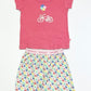 Pink floral pyjamas - Size 4