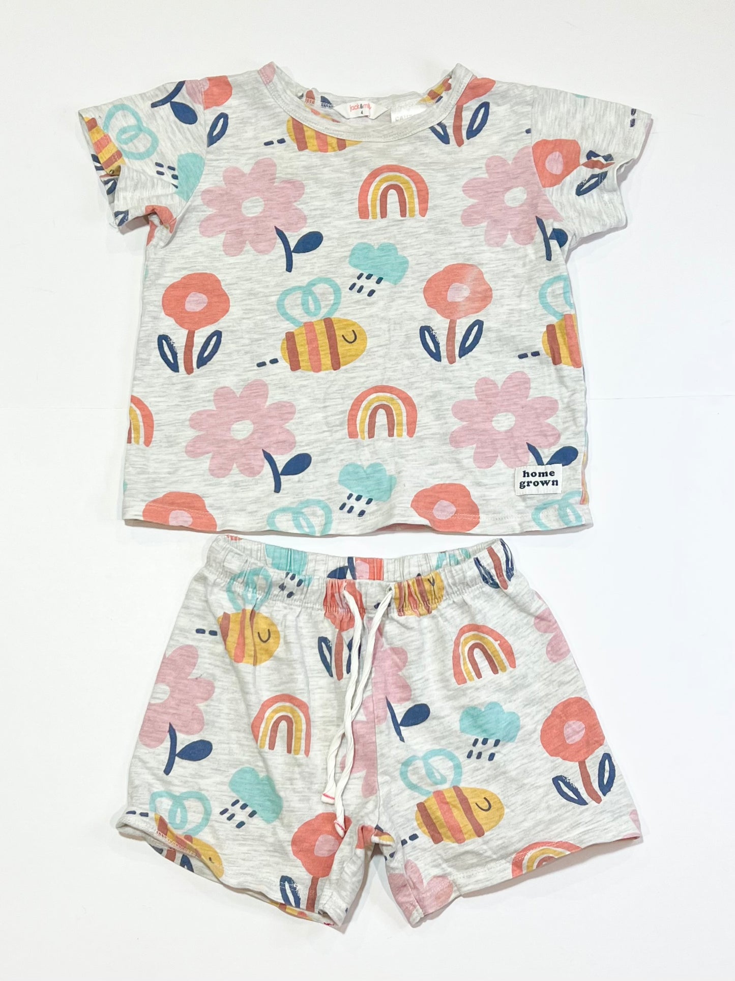 Bees and flowers pyjamas - Size 4