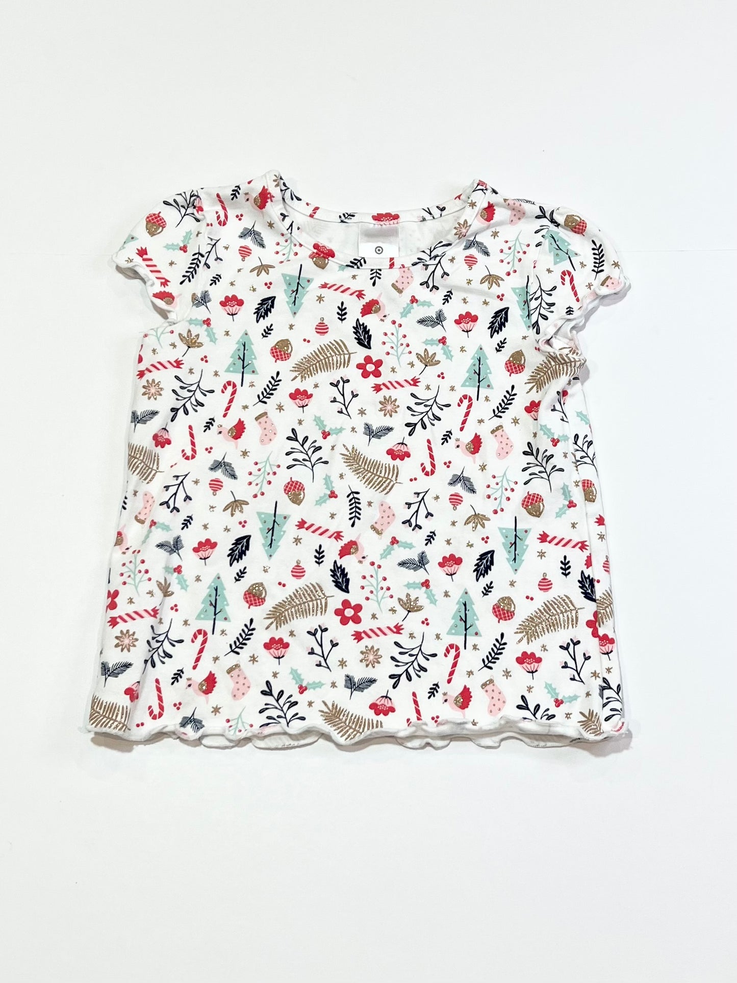 Glitter Christmas tee - Size 4