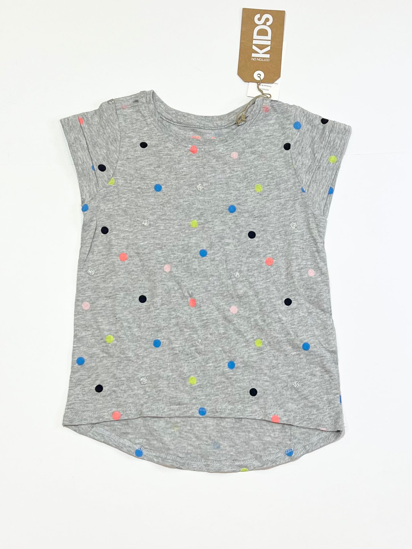 Grey spot tee brand new - Size 4
