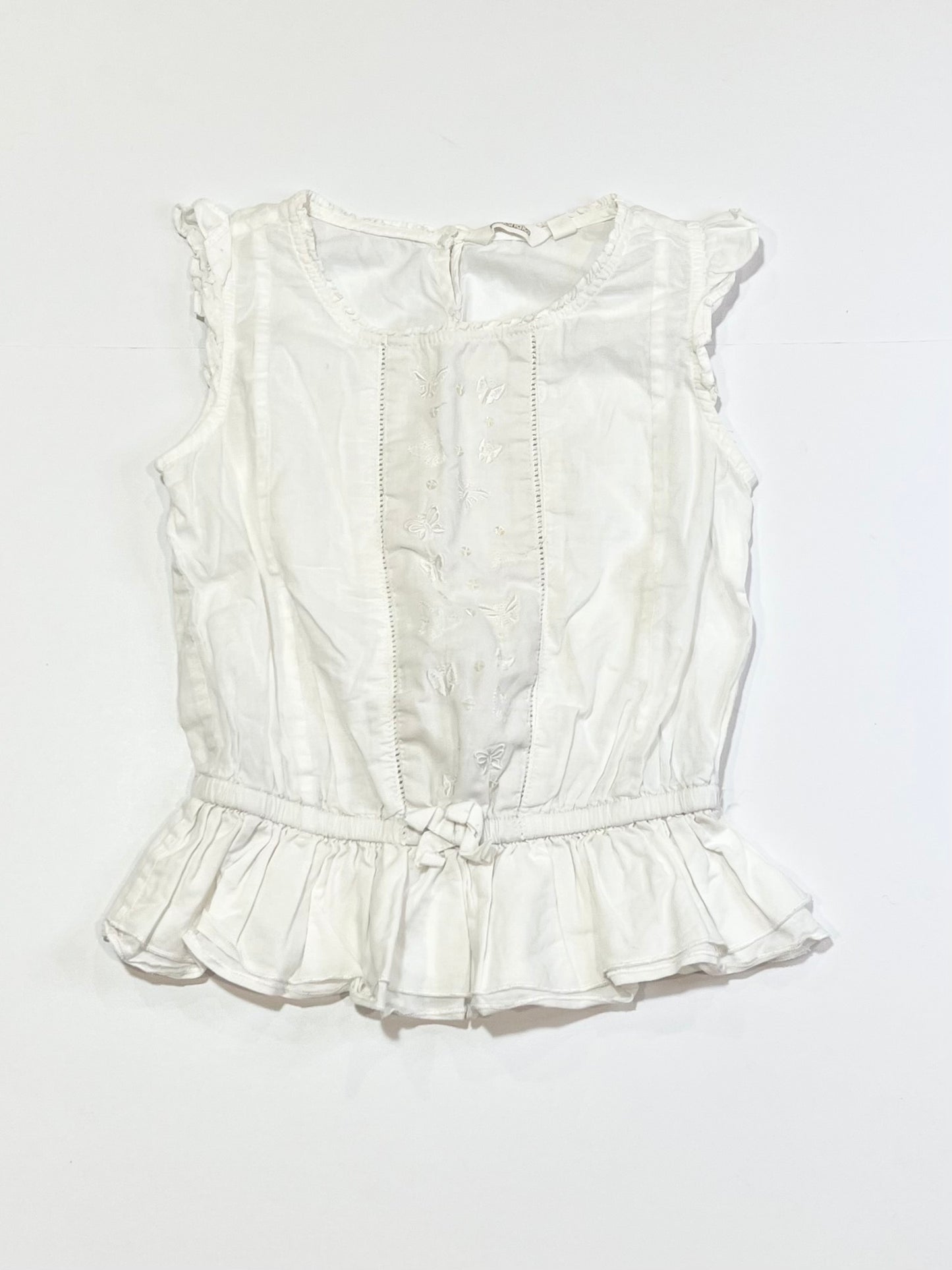 White embroidered top - Size 4