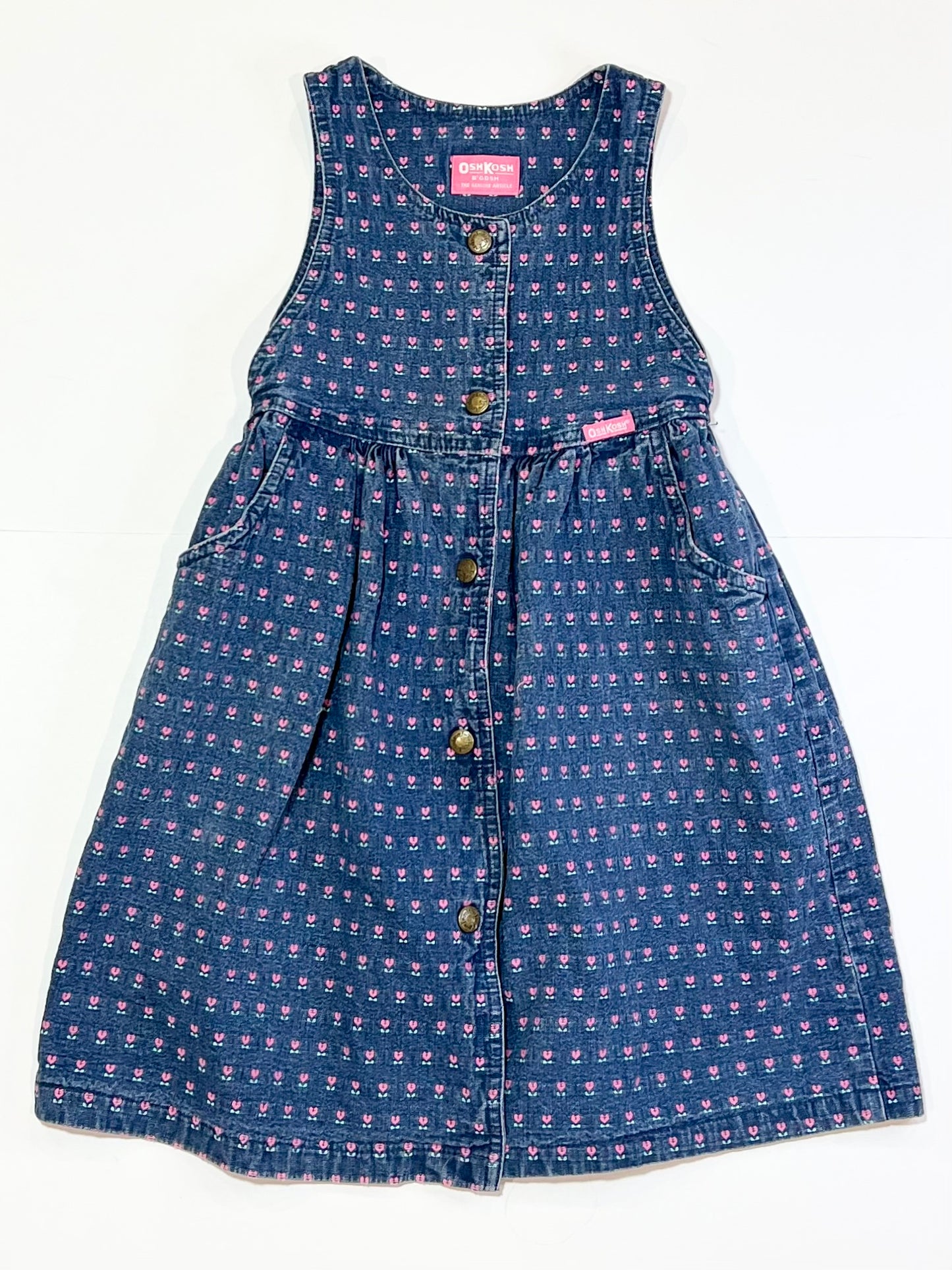 Vintage embroidered denim dress - Size 5