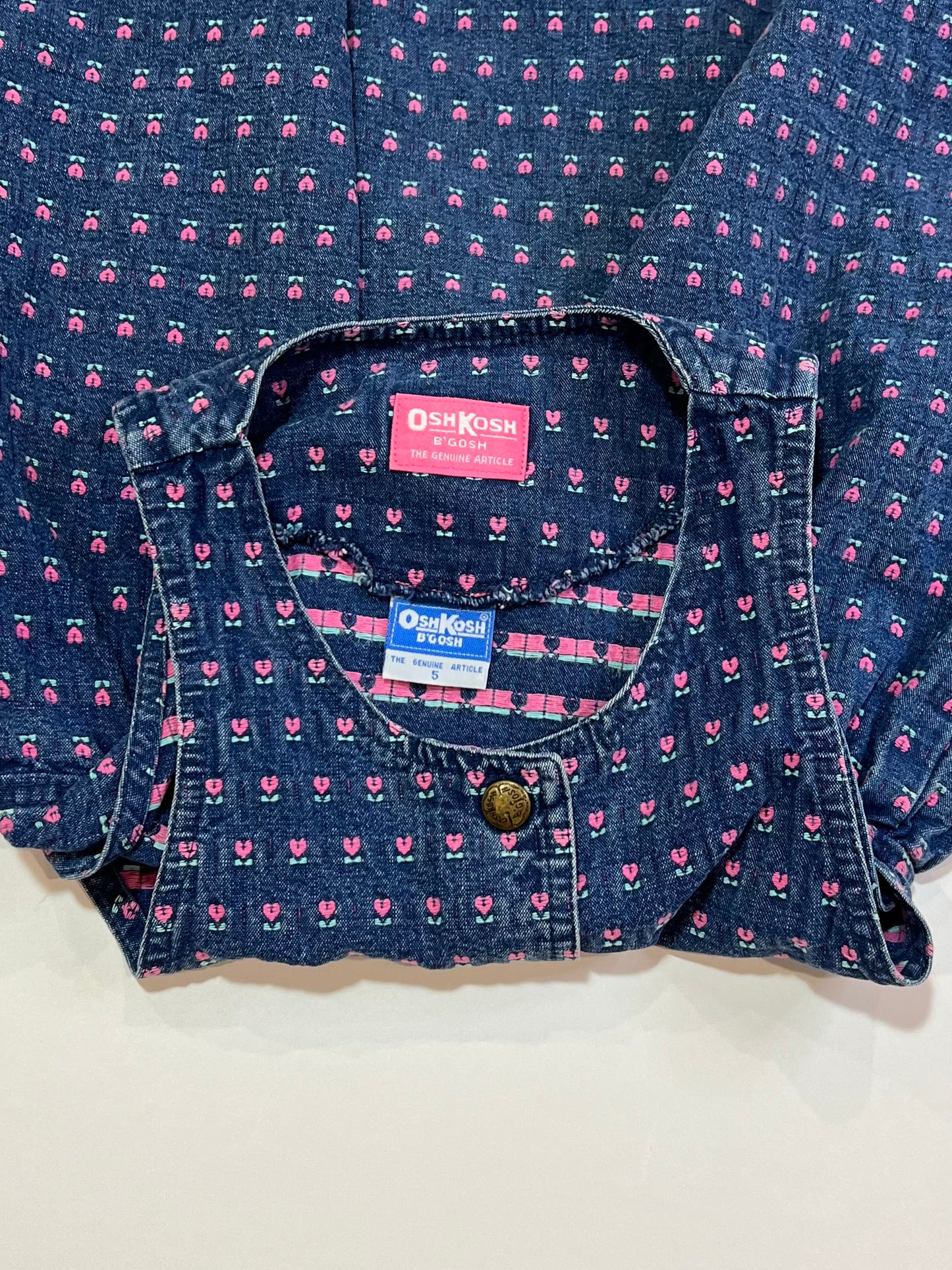 Vintage embroidered denim dress - Size 5