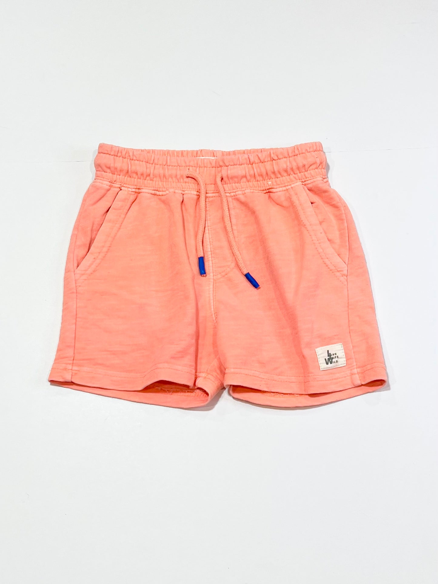 Fluro orange sweat shorts - Size 3
