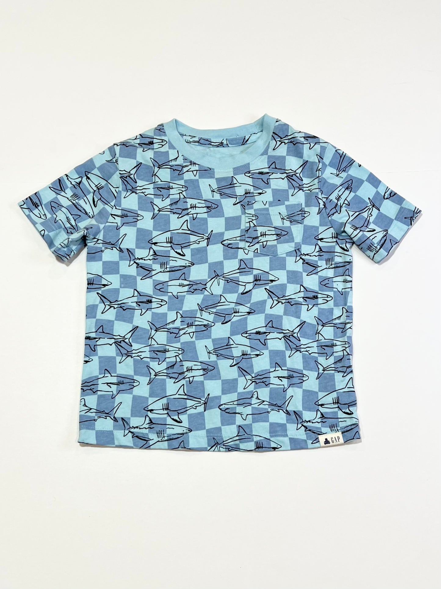 Blue sharks tee - Size 3