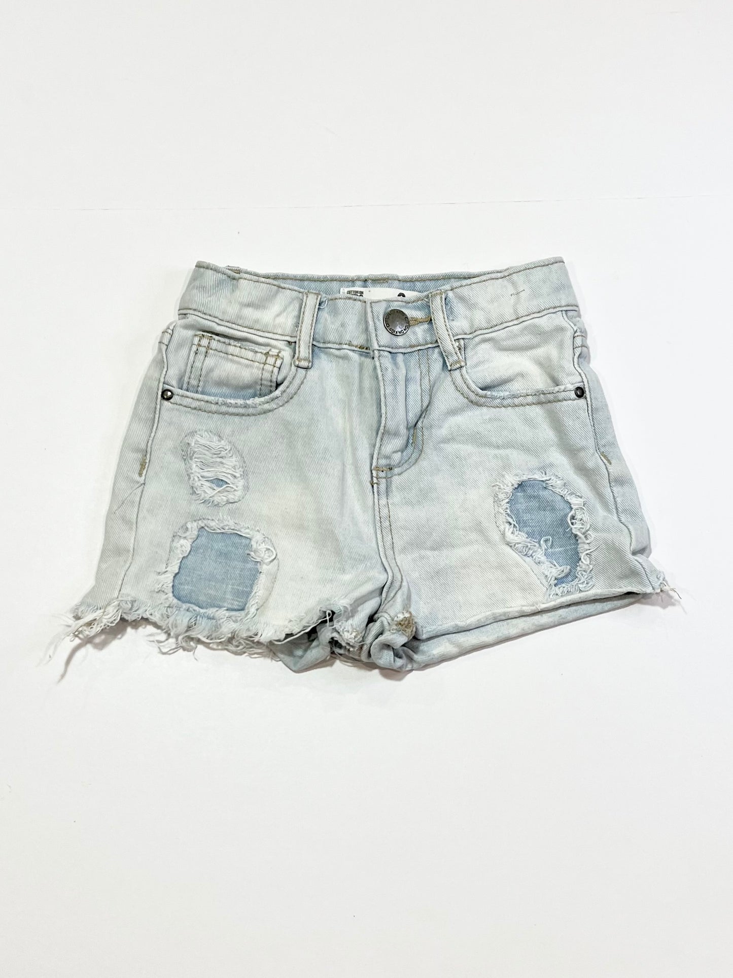 Distressed denim shorts - Size 3