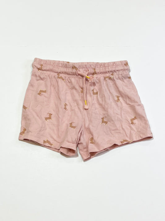 Pink puppy jersey shorts - Size 3