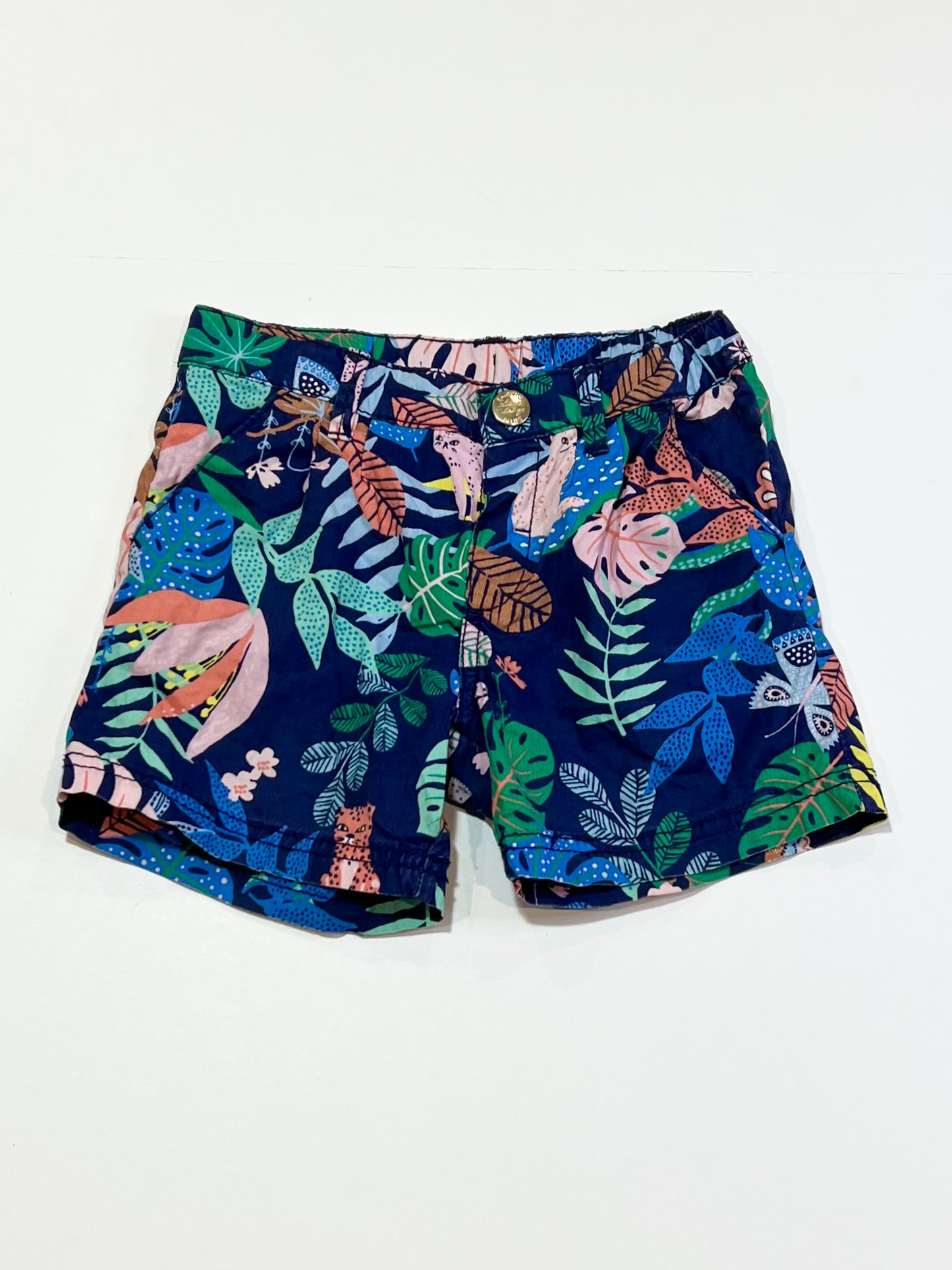 Navy leafy shorts - Size 3