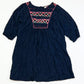 Navy embroidered dress - Size 3