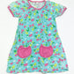 Strawberries jersey dress - Size 3