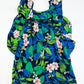 Navy leafy dress - Size 3