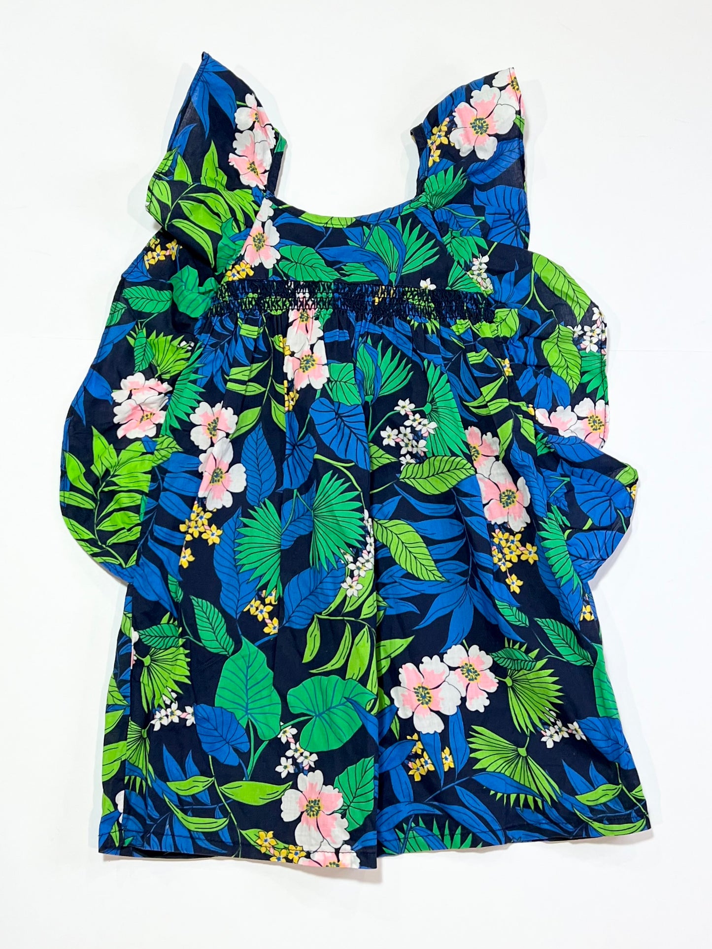 Navy leafy dress - Size 3