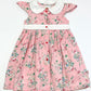Pink floral button dress - Size 3