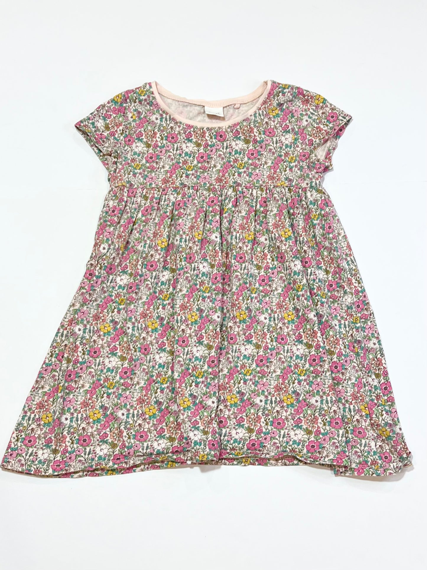 Floral jersey dress - Size 3-4