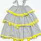 Grey tiered tassel dress - Size 3