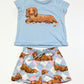 Blue puppy pyjamas - Size 2