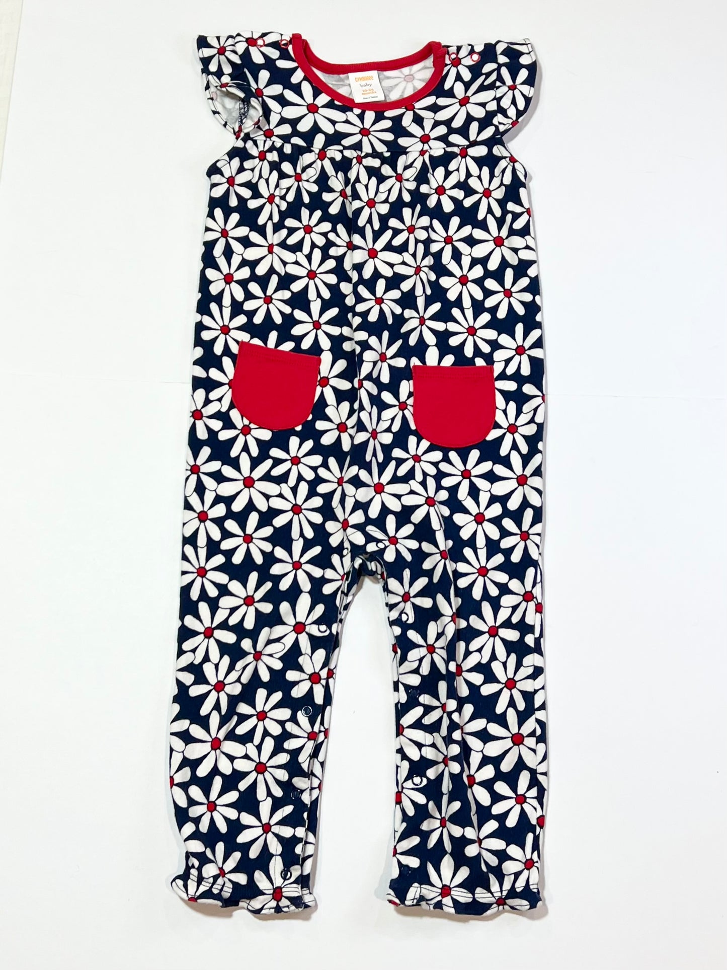 Navy flower jumpsuit - Size 2