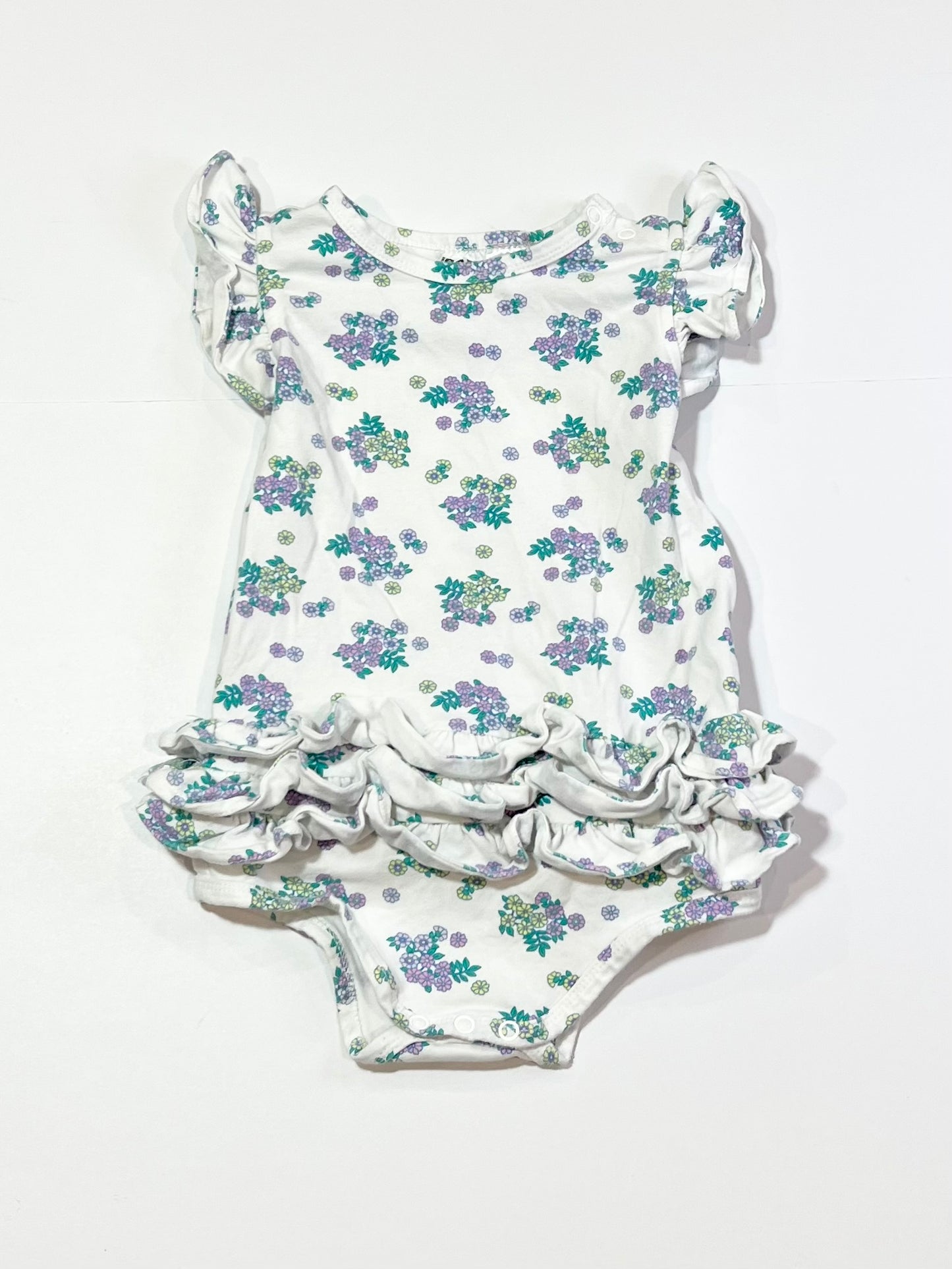 Floral ruffle bodysuit - Size 2
