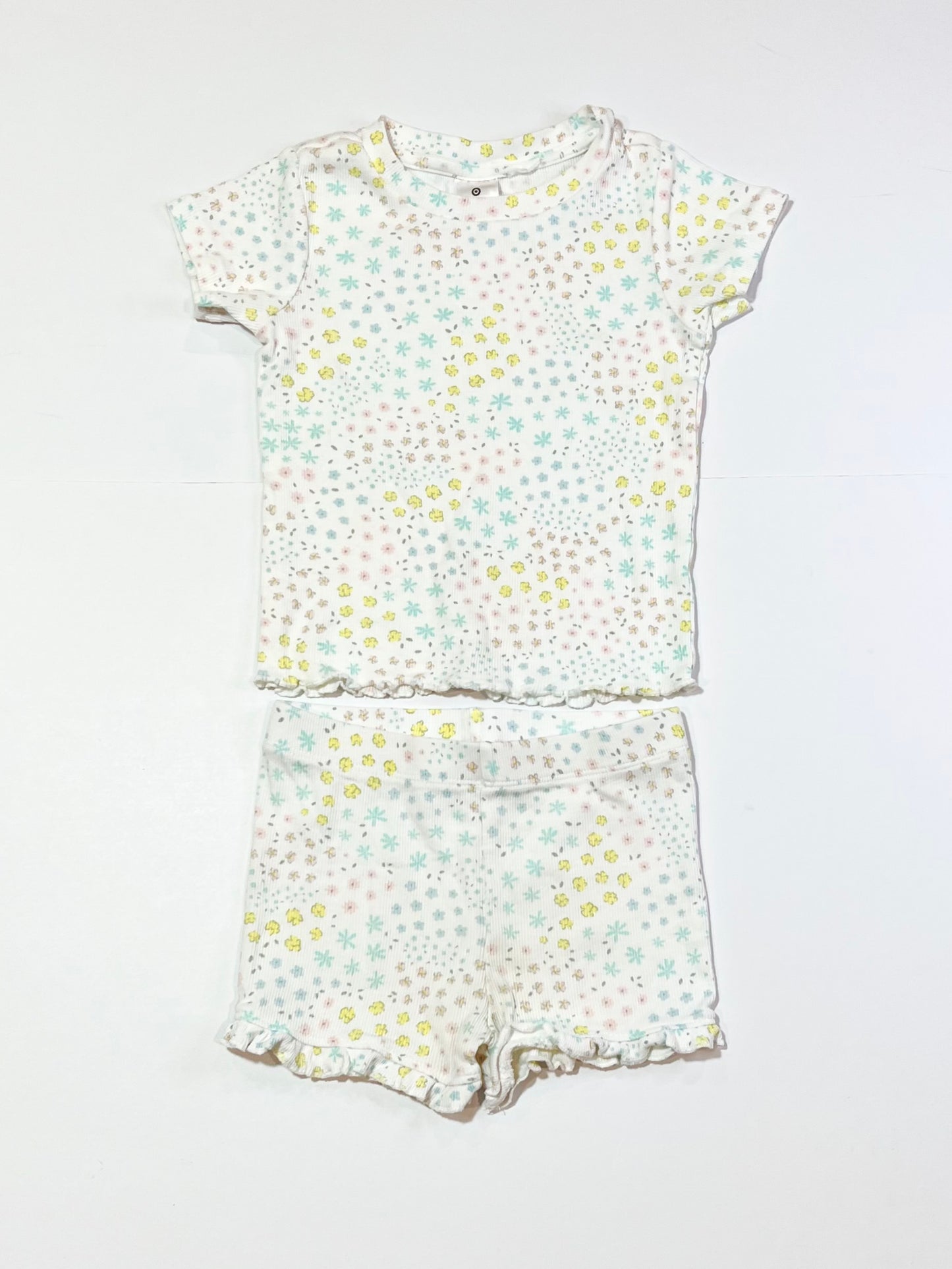 Ribbed floral pyjamas - Size 2