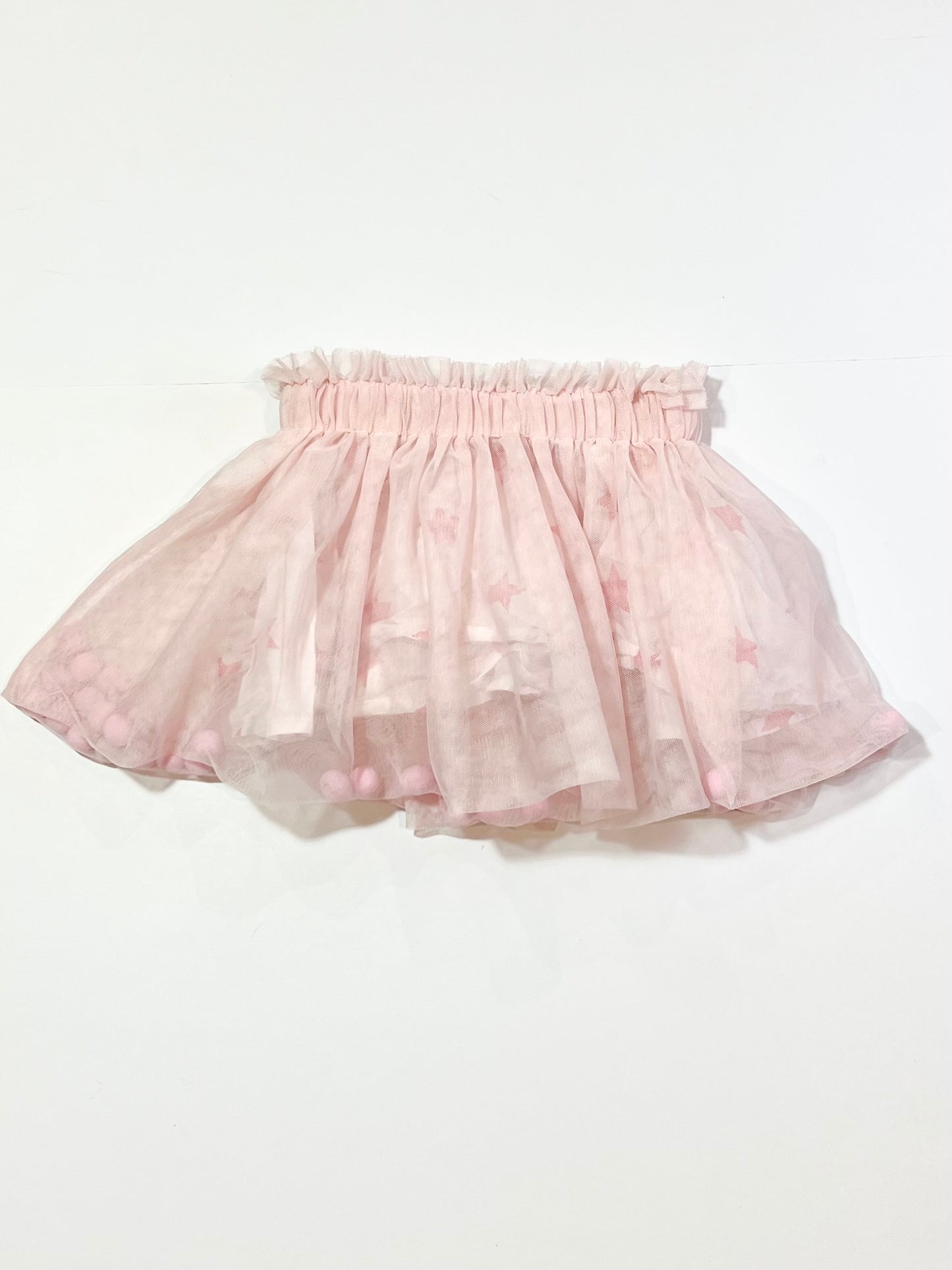 Pink tulle pompom skirt - Size 2