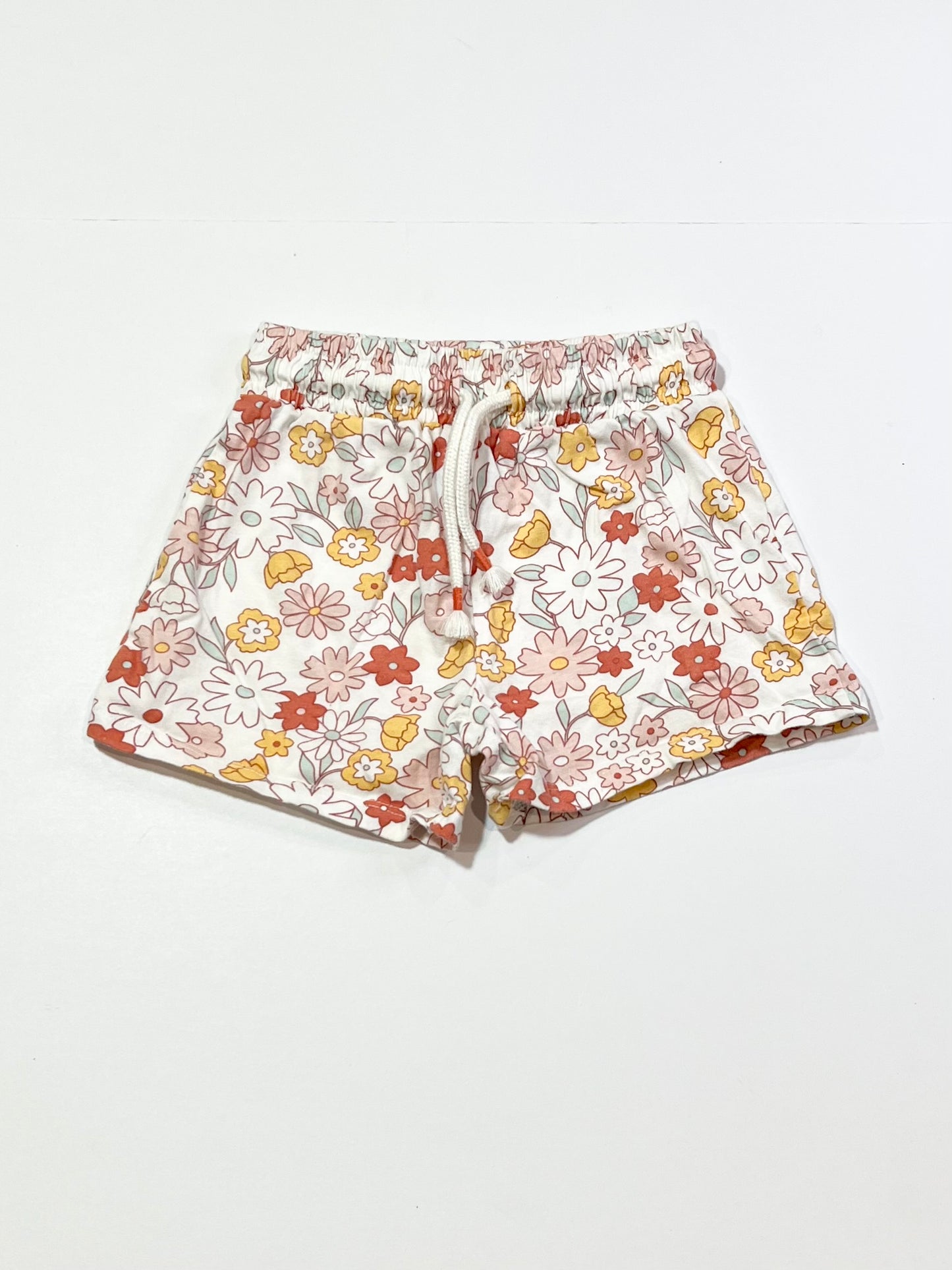 Floral jersey shorts - Size 2