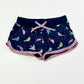 Navy birds sweat shorts - Size 2