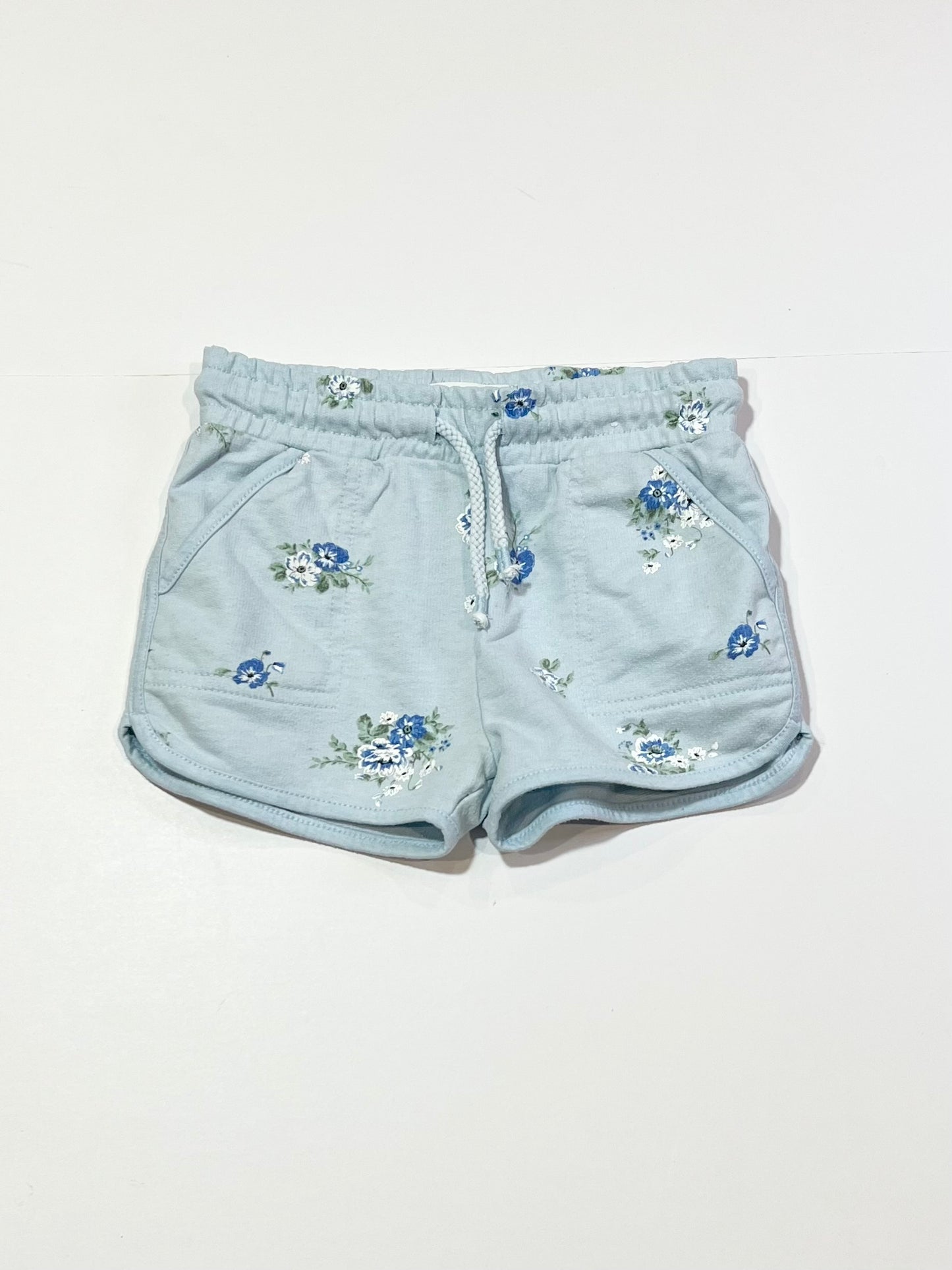 Blue floral sweat shorts - Size 2