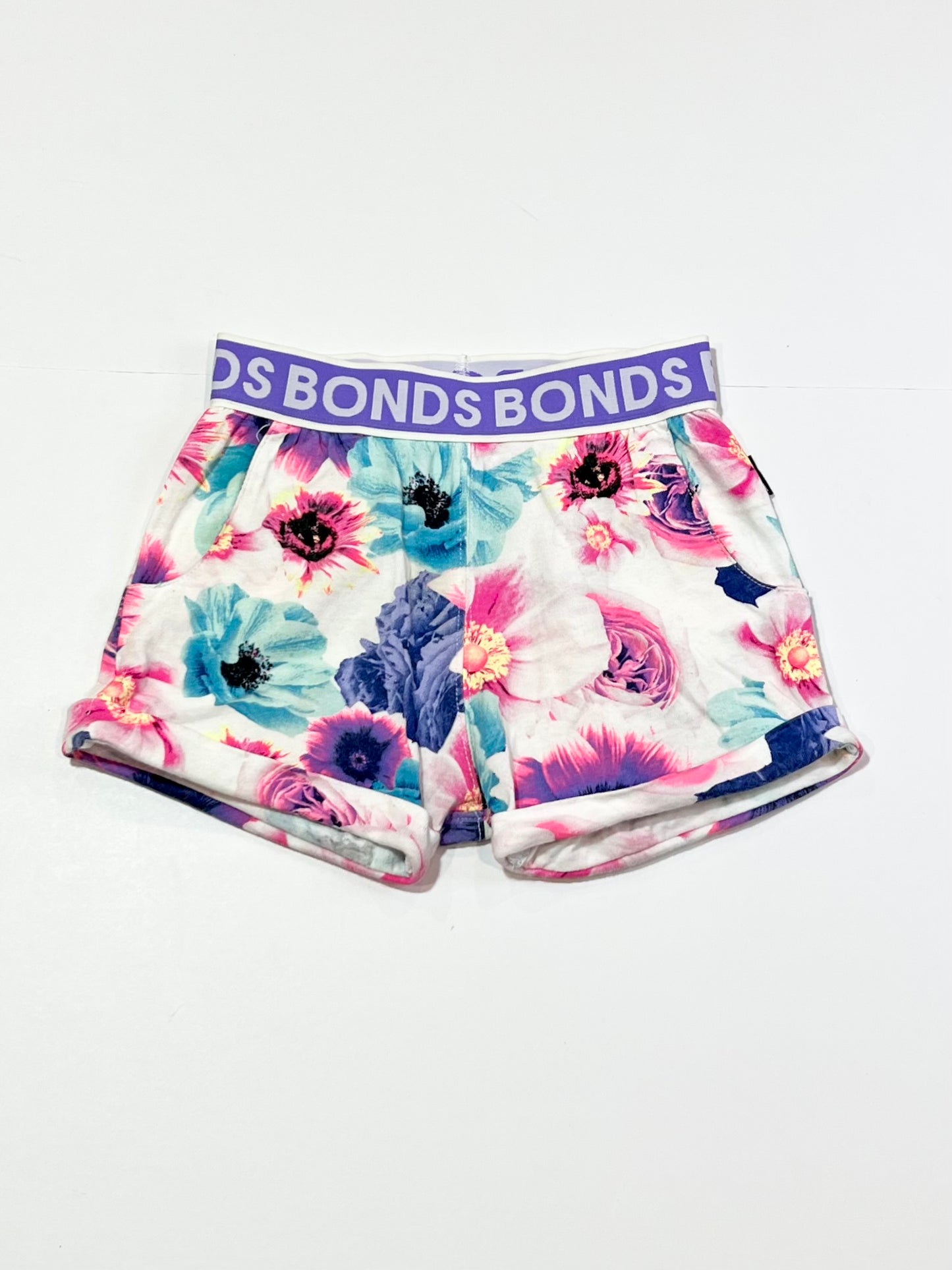 Floral jersey shorts - Size 2