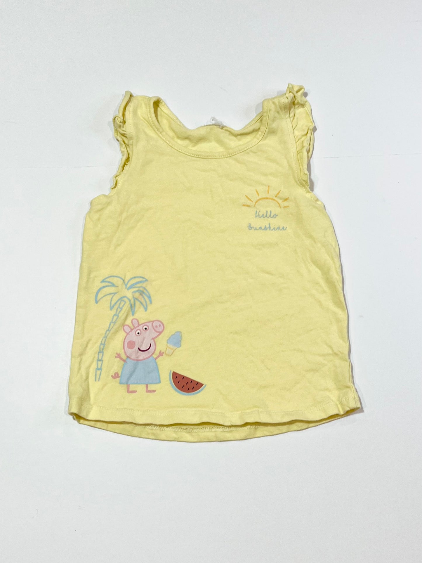 Yellow ruffle tank - Size 2