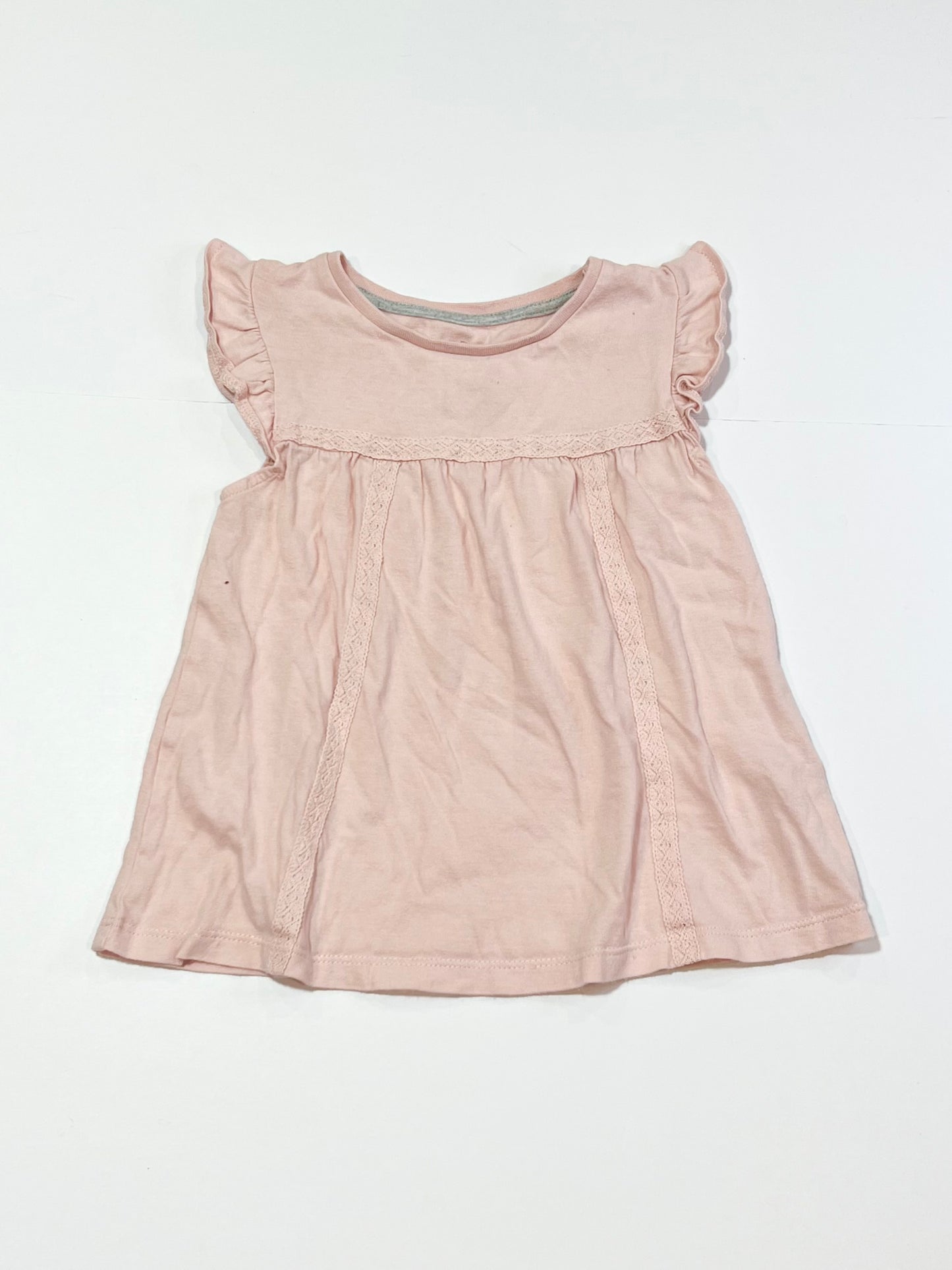 Pink frill tank - Size 2-3
