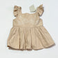 Tan ruffle top brand new - Size 2