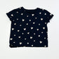 Navy hearts tee - Size 2