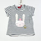 Striped bunny tee brand new - Size 2