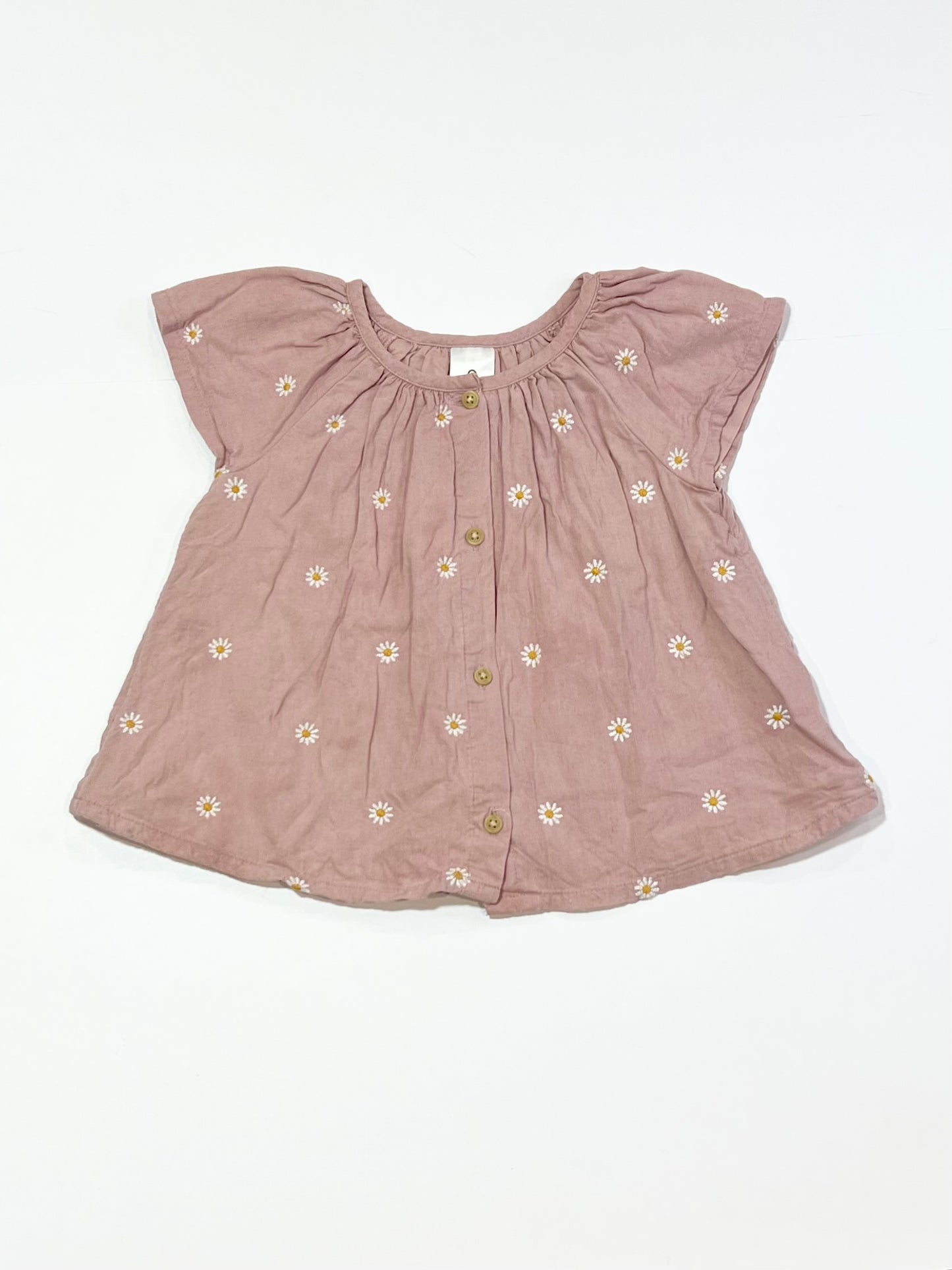 Embroidered daisies top - Size 2