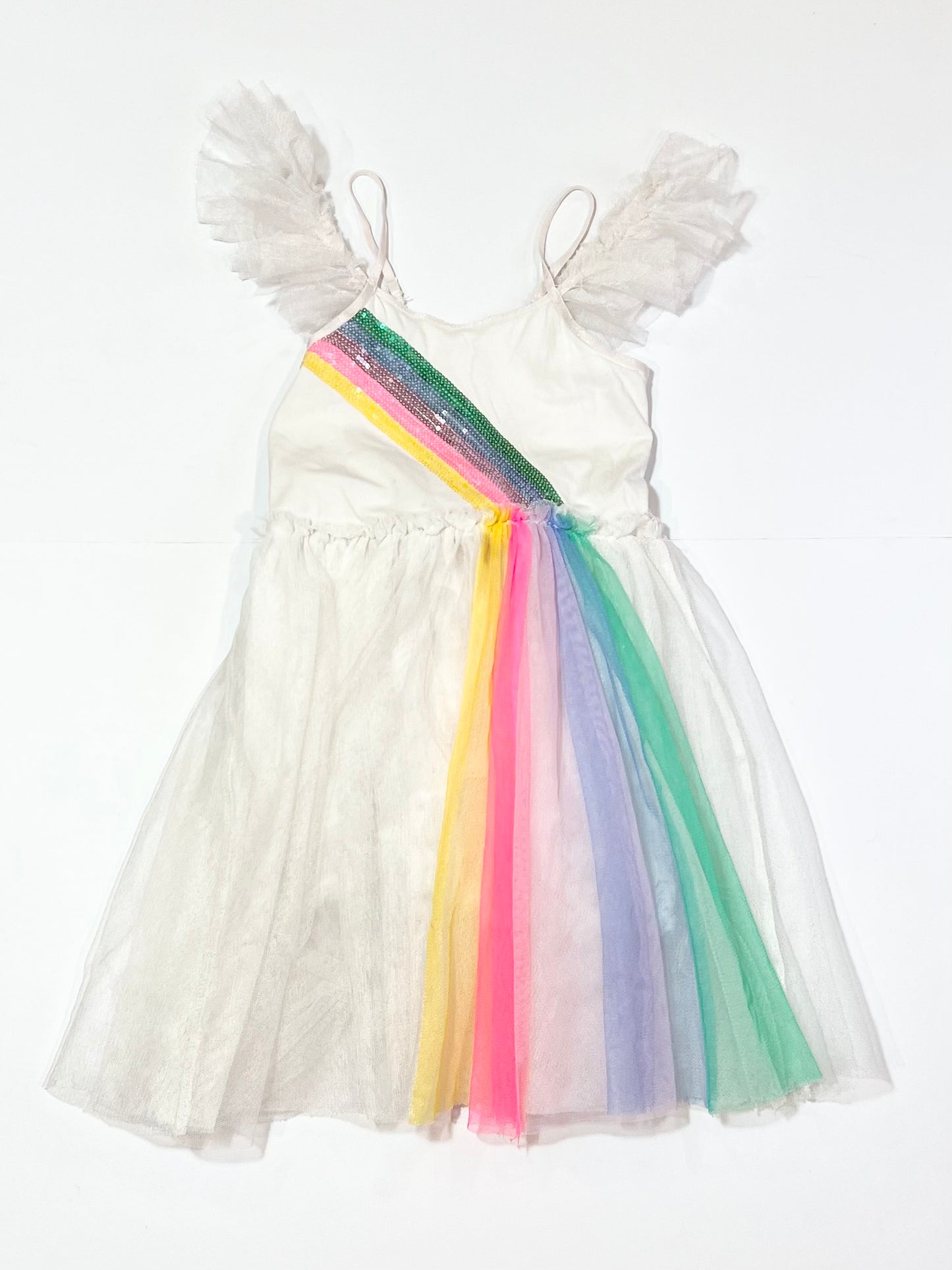 Rainbow tulle dress - Size 2